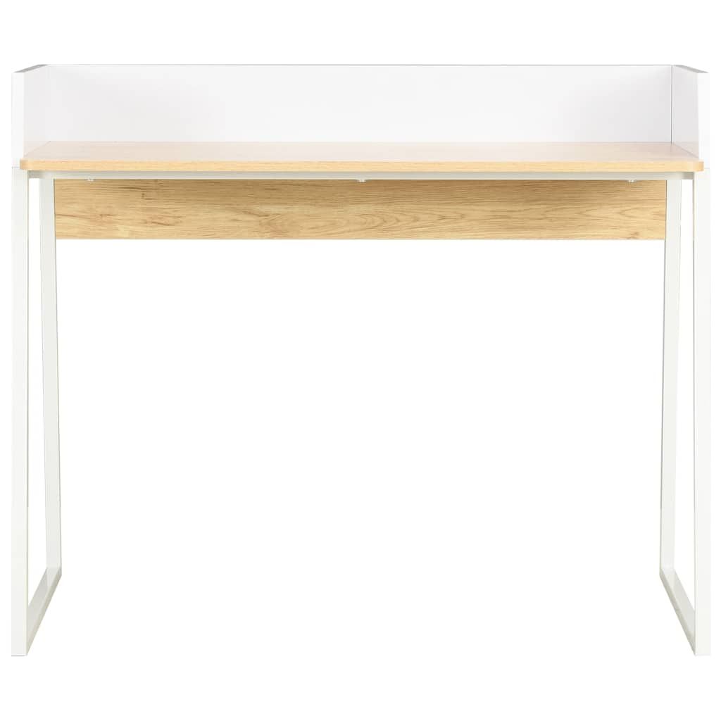 Scrivania Bianca e Rovere 90x60x88 cm vidaXL