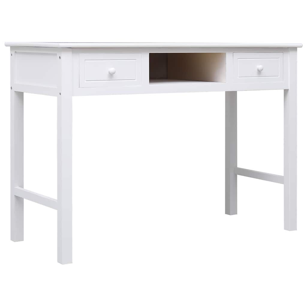 Scrivania Bianca 110x45x76 cm in Legno vidaXL