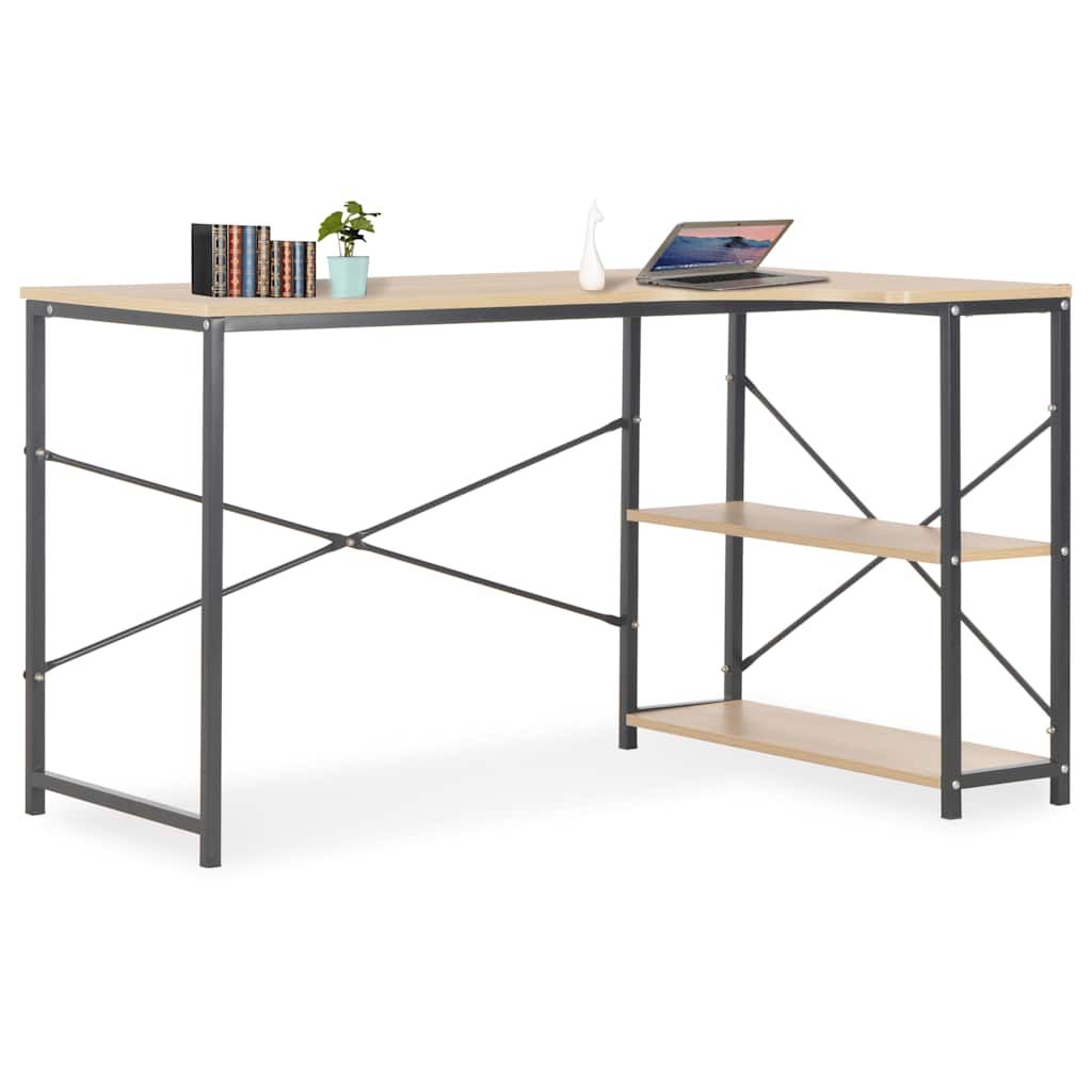 Scrivania per Computer Nera e Rovere 120x72x70 cm vidaXL
