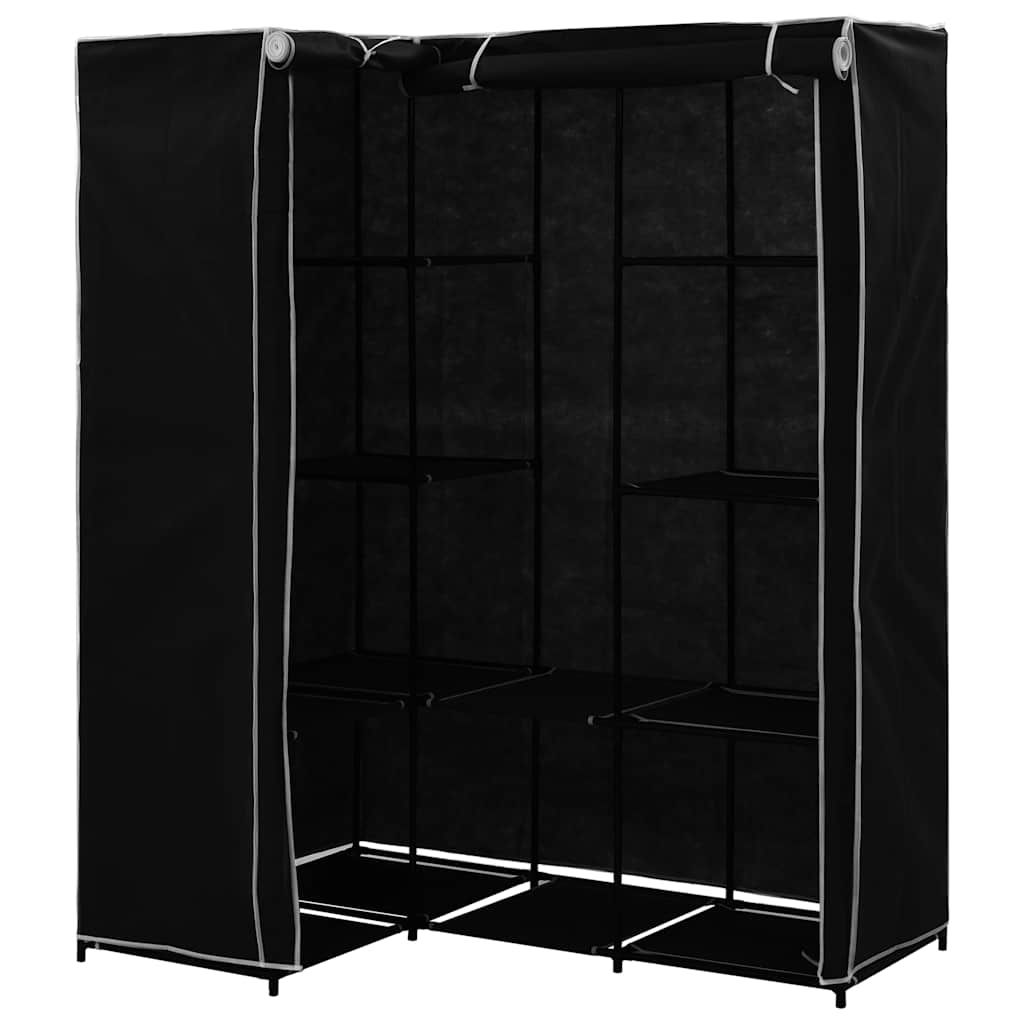 Armadio Angolare Nero 130x87x169 cm vidaXL