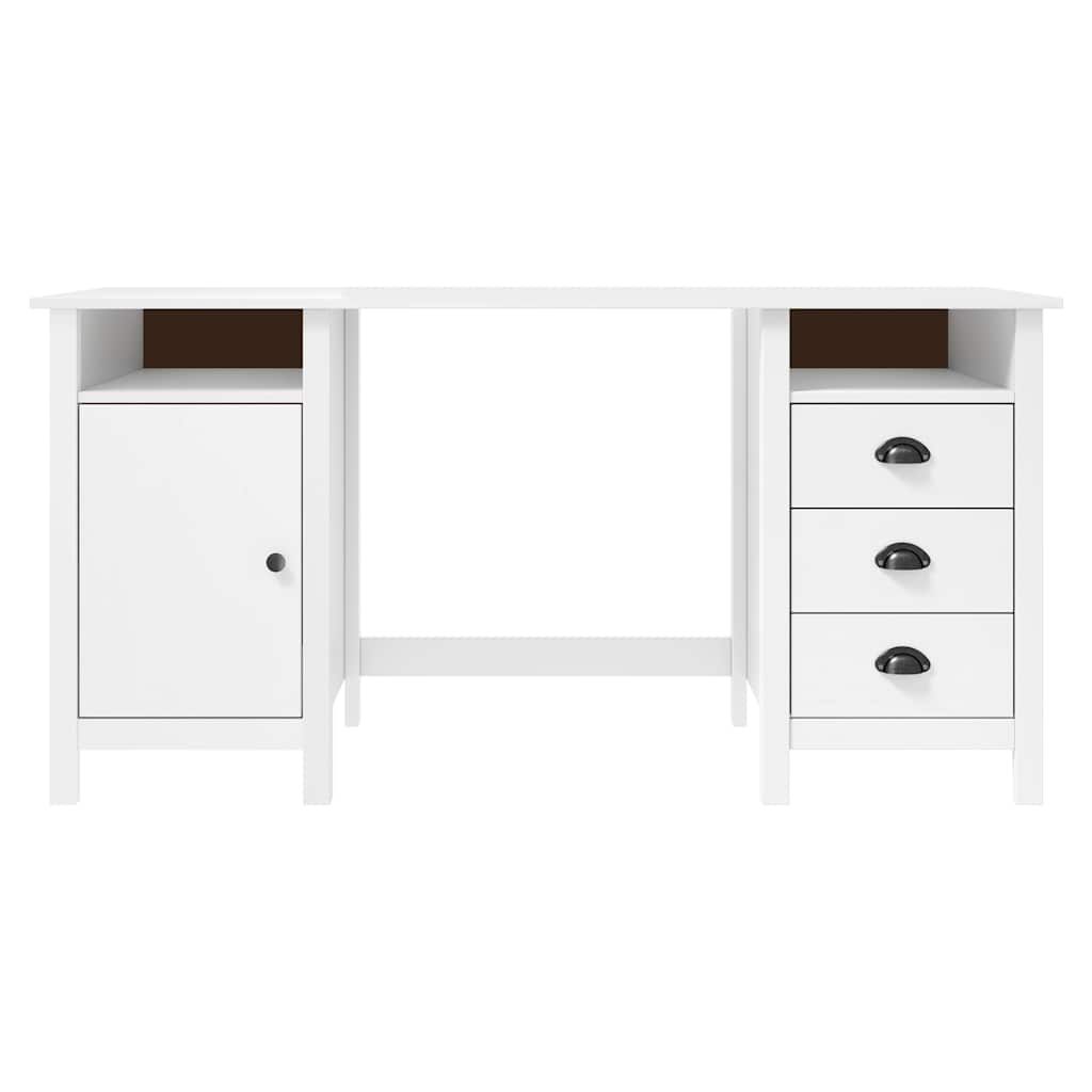 Credenza Hill Bianca 150x50x74 cm in Legno Massello di Pino vidaXL