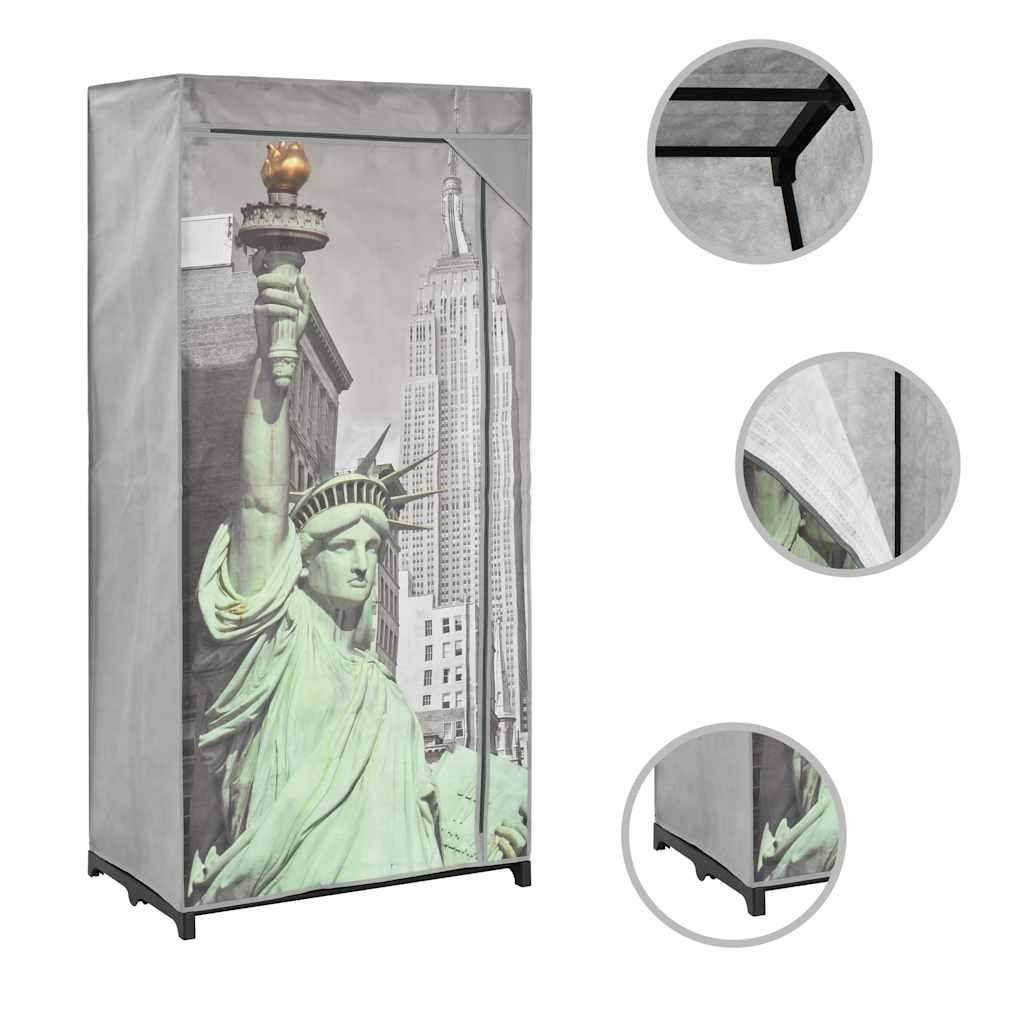 Armadio New York 75x45x160 cm in Tessuto vidaXL