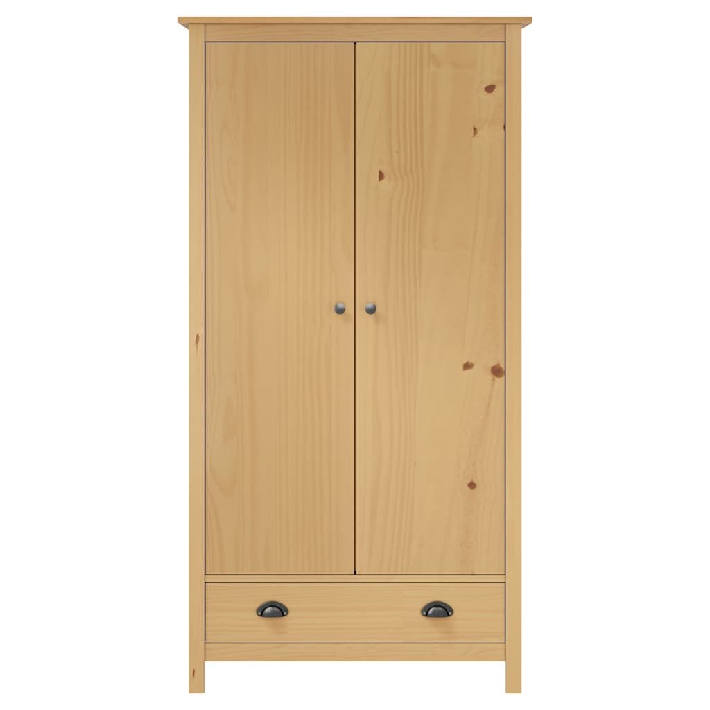Armadio a 2 Ante Hill 89x50x170 cm Legno Massello di Pino vidaXL