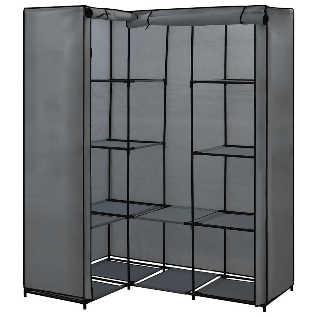 Armadio Angolare Grigio 130x87x169 cm vidaXL