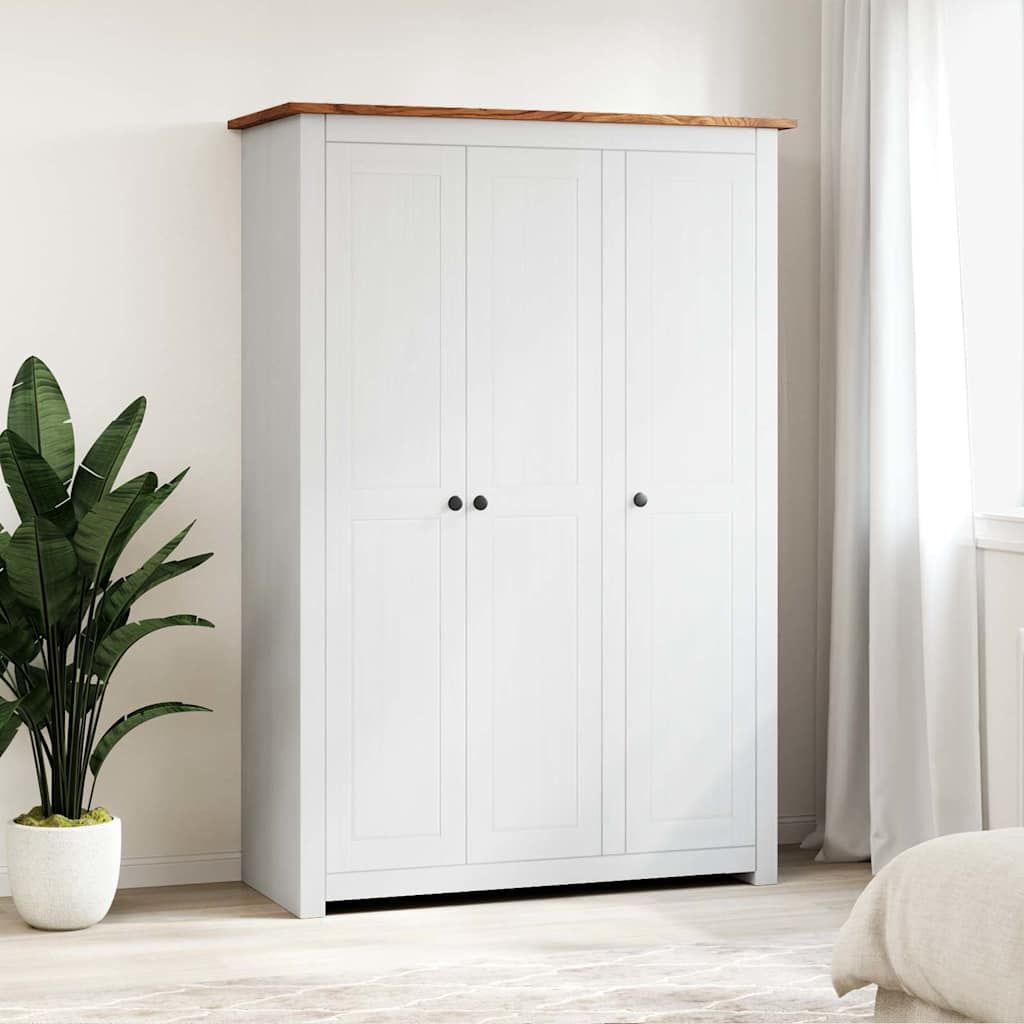 Armadio a 3 Ante Bianco 118x50x171,5cm in Pino Panama Range vidaXL