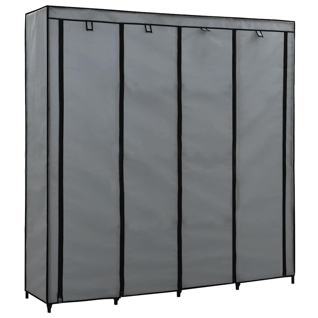 Guardaroba con 4 Scomparti Grigio 175x45x170 cm vidaXL