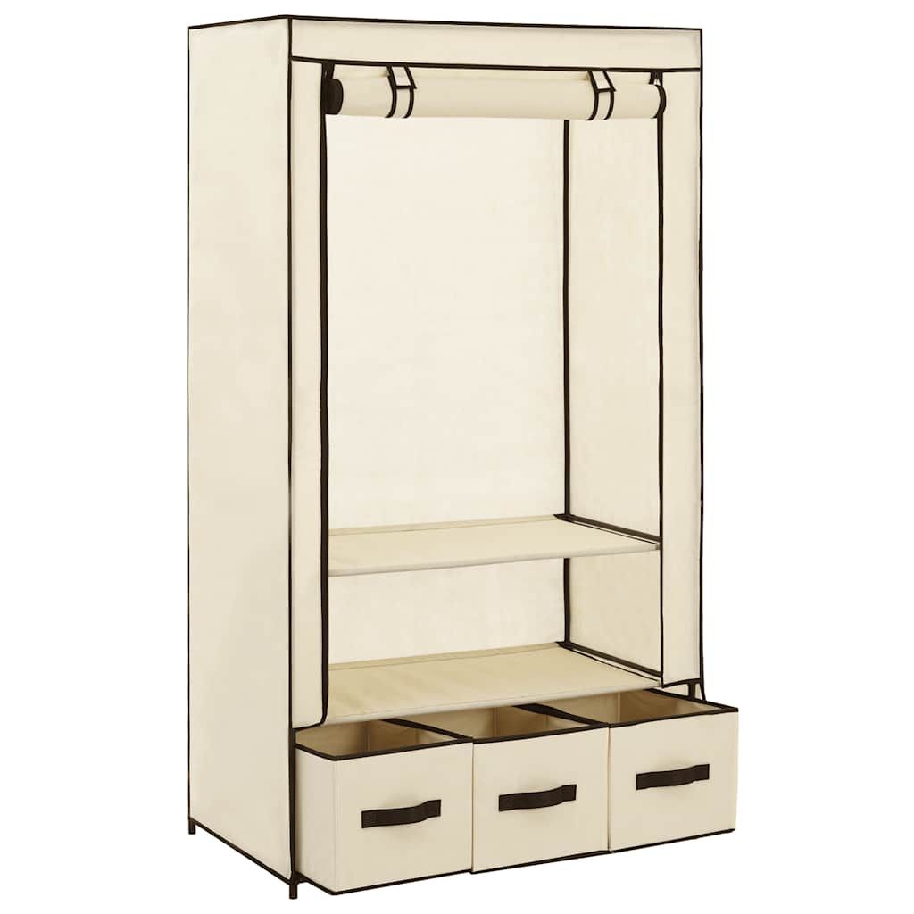 Armadio Crema 87x49x159 cm in Tessuto vidaXL