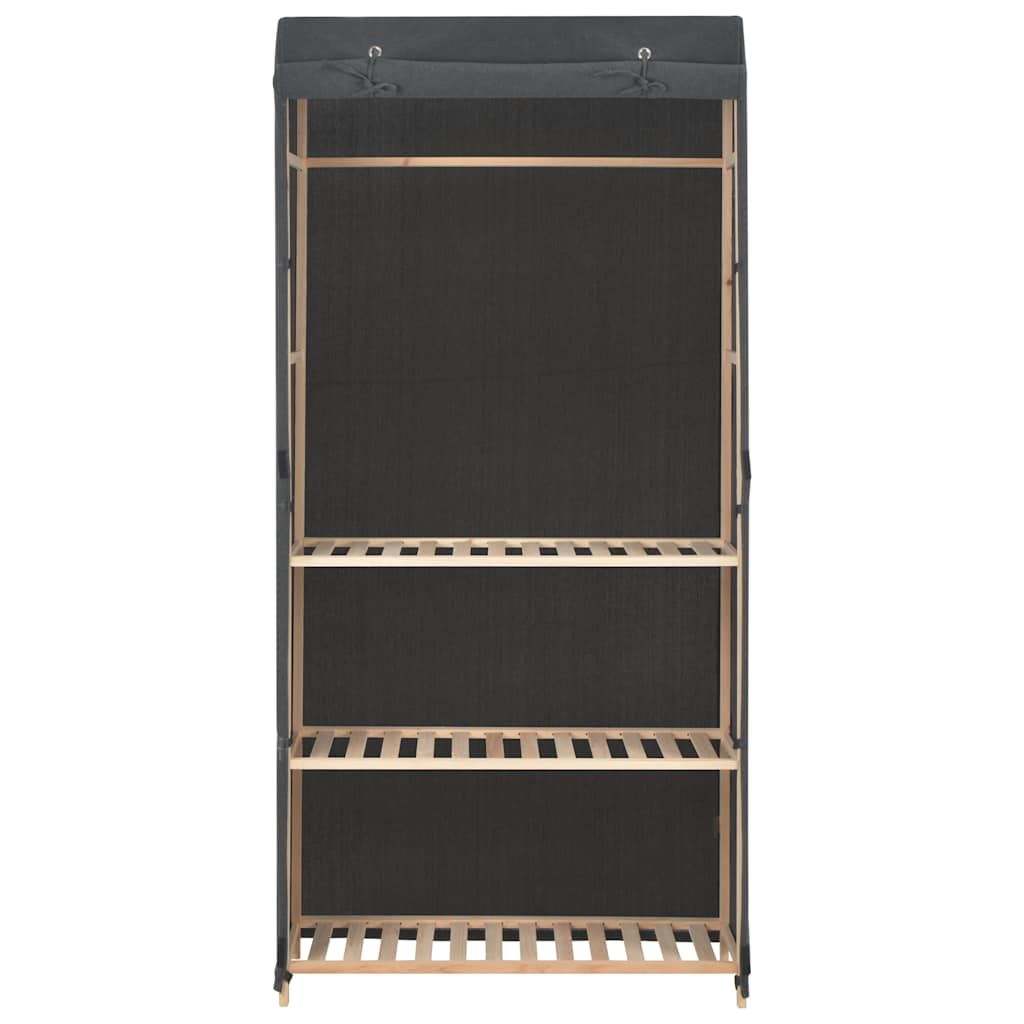 Armadio a 3 Ripiani Grigio 79x40x170 cm in Tessuto vidaXL