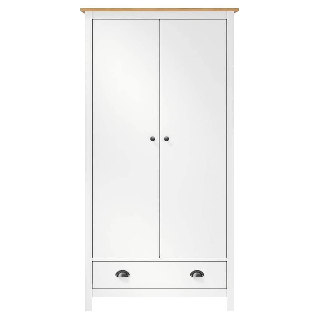 Armadio a 2 Ante Hill Bianco 89x50x170cm in Legno di Pino vidaXL