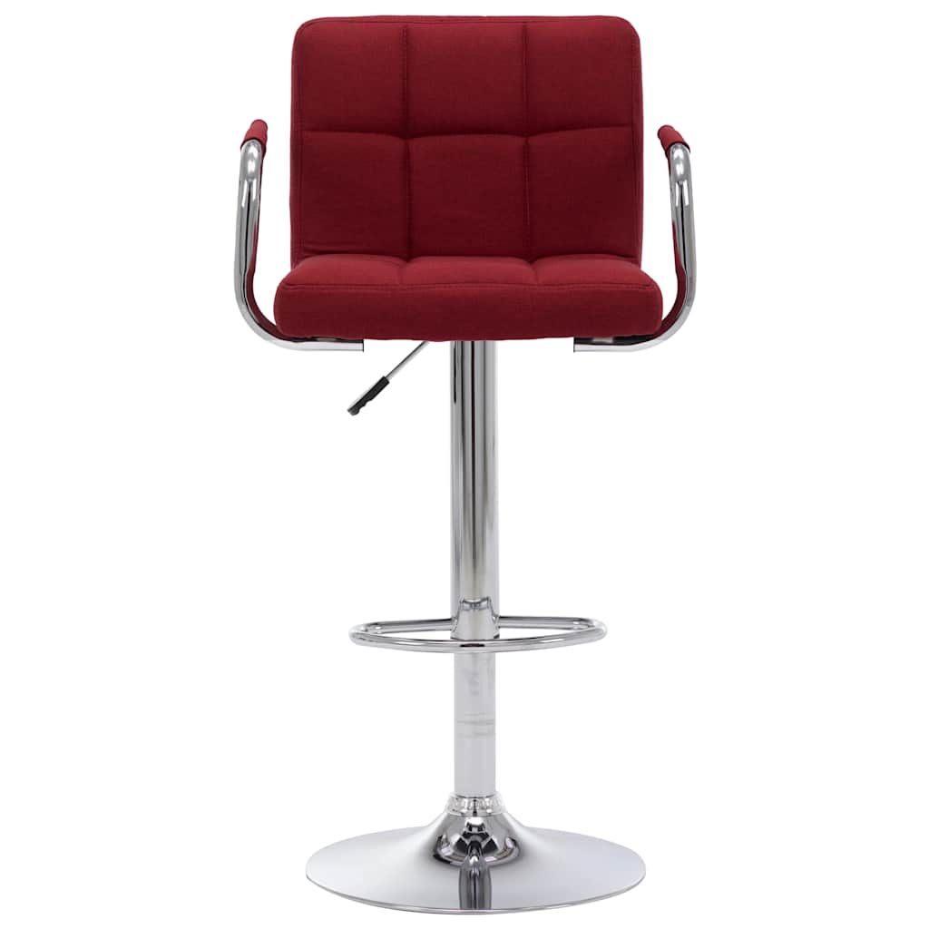 Sedia da Bar Rosso Vino in Tessuto vidaXL