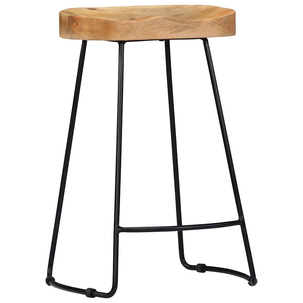 Sgabelli da Bar Gavin 2 pz in Legno Massello di Mango vidaXL