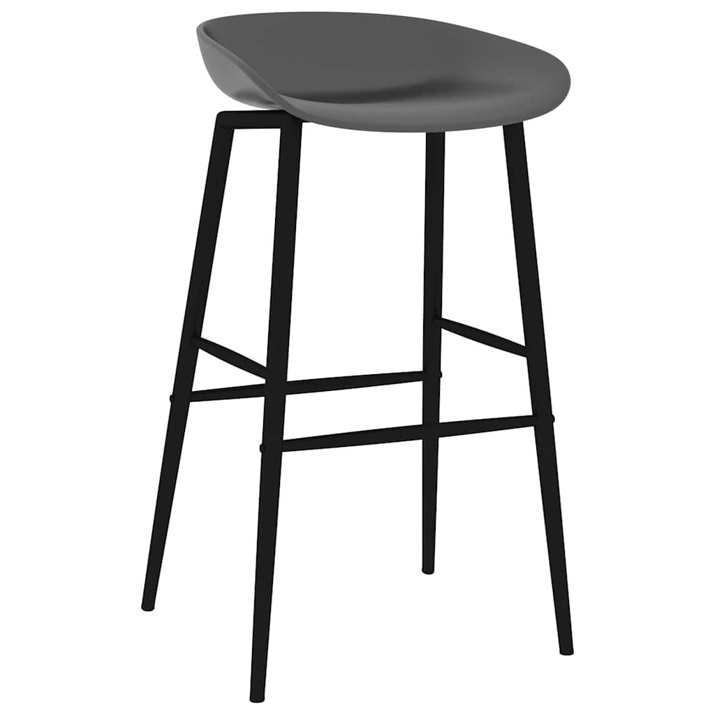 Sedie da Bar 2 pz Grigie vidaXL