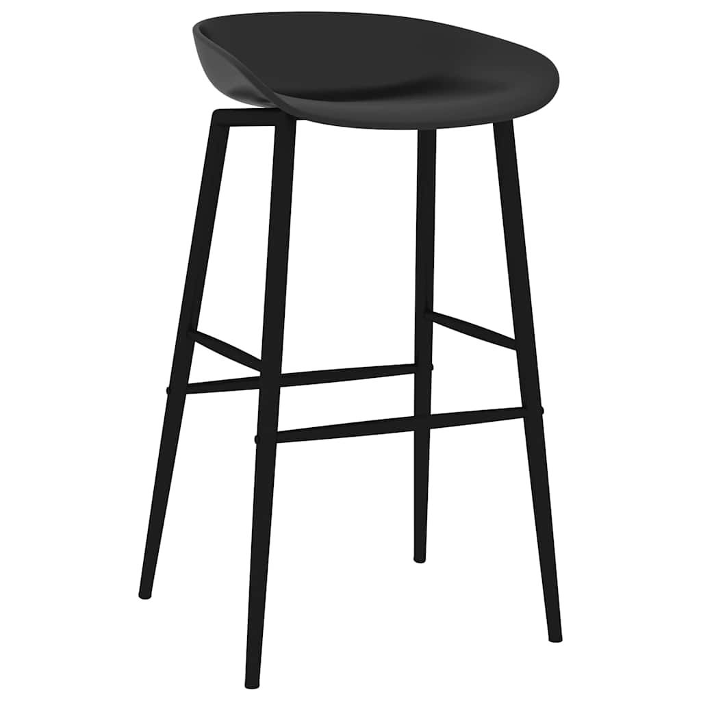 Sedie da Bar 2 pz Nere vidaXL