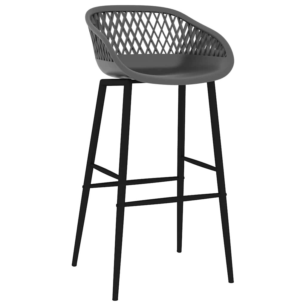 Sedie da Bar 2 pz Grigie vidaXL