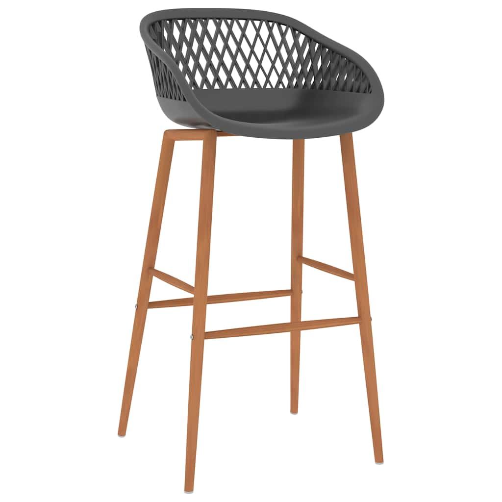 Sedie da Bar 4 pz Grigie vidaXL