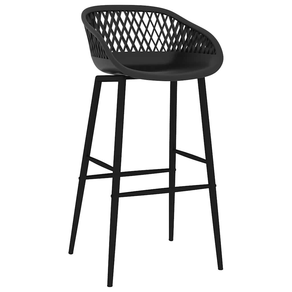 Sedie da Bar 4 pz Nere vidaXL