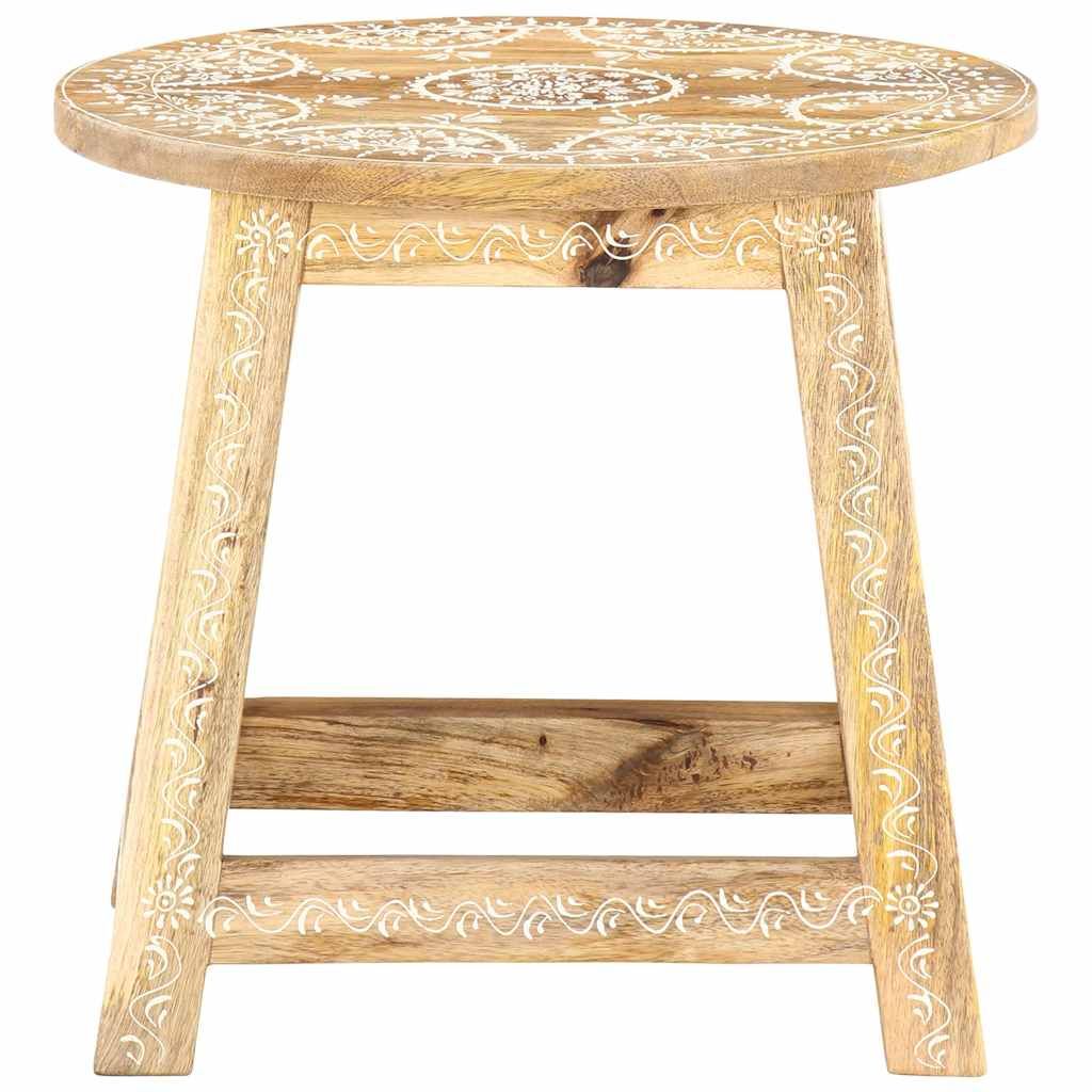 Sgabello Dipinto a Mano 38x38x35 cm in Legno Massello di Mango vidaXL