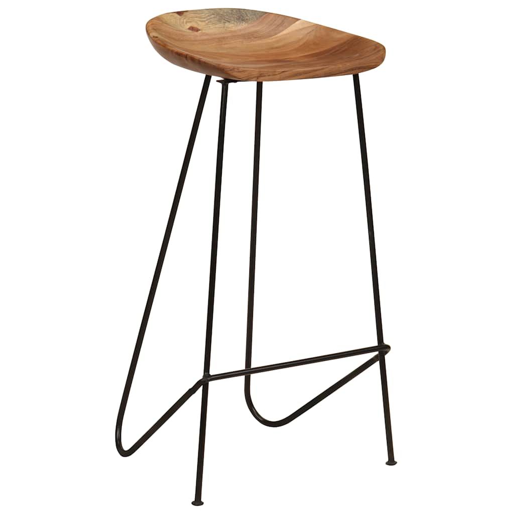 Sgabelli da Bar 2 pz in Legno Massello di Acacia vidaXL