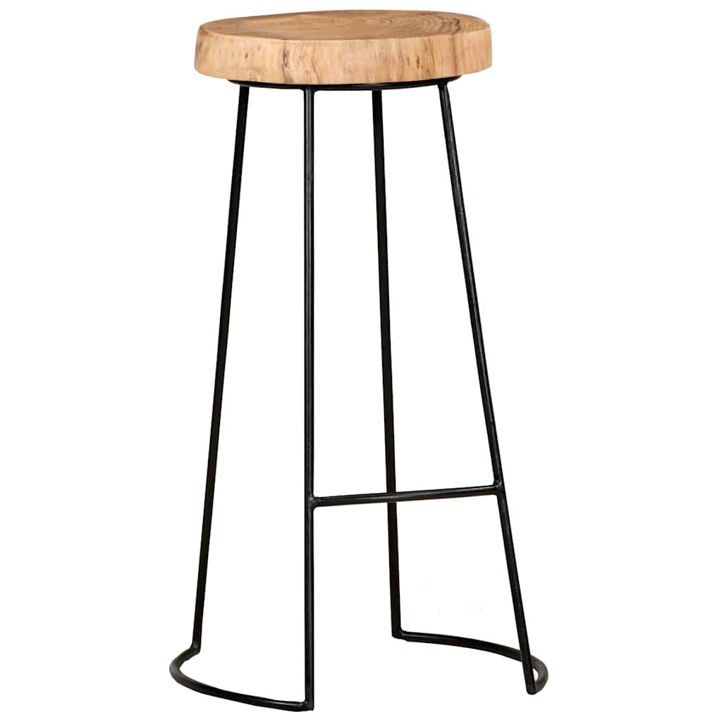 Sgabelli da Bar 2 pz in Legno Massello di Acacia vidaXL