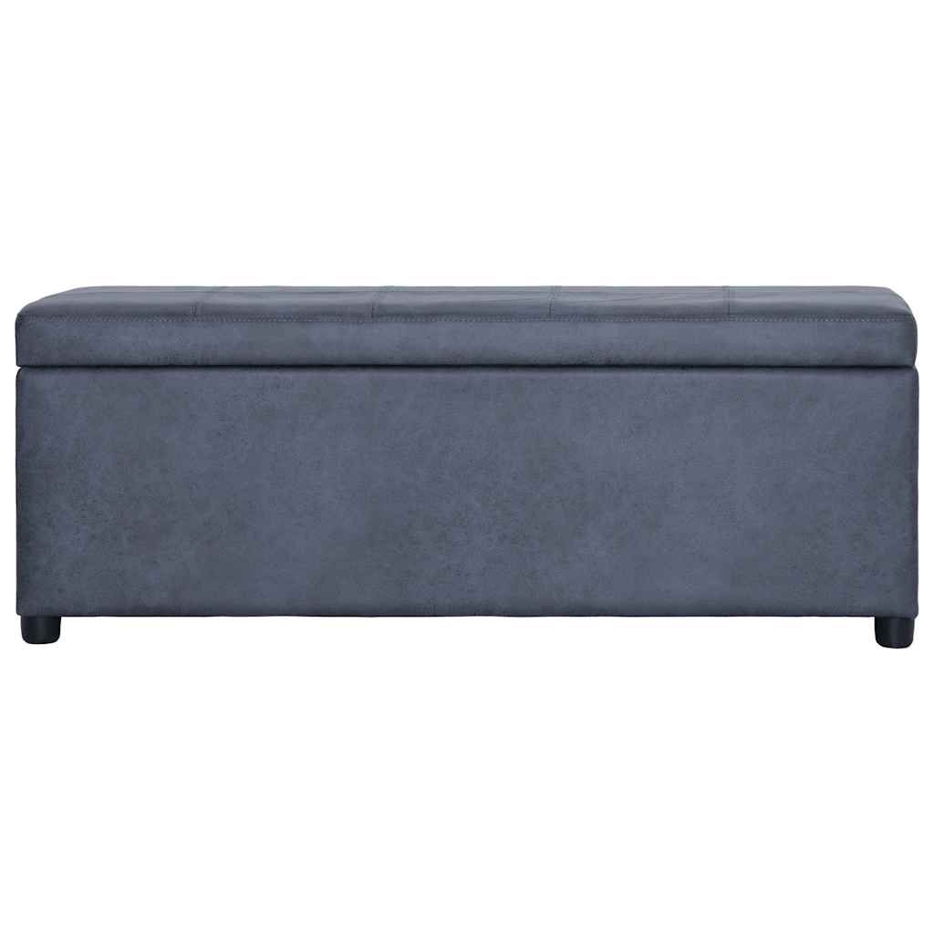 Panca Vano Portaoggetti 116 cm Grigia in Similpelle Scamosciata vidaXL