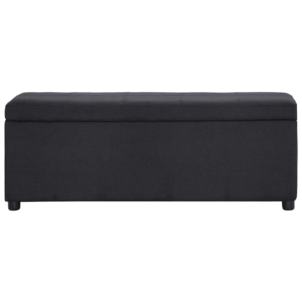 Panca con Vano Portaoggetti 116 cm Nera in Poliestere vidaXL