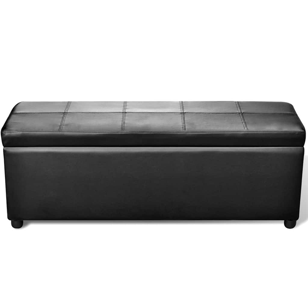 Cassapanca Lunga in Legno Nera vidaXL