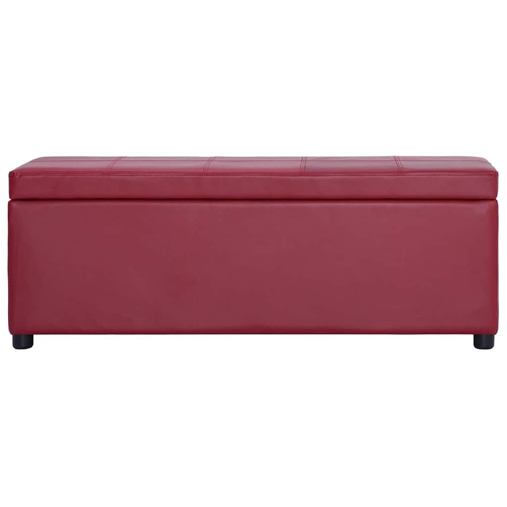 Panca con Vano Portaoggetti 116 cm Rosso Vino in Similpelle vidaXL