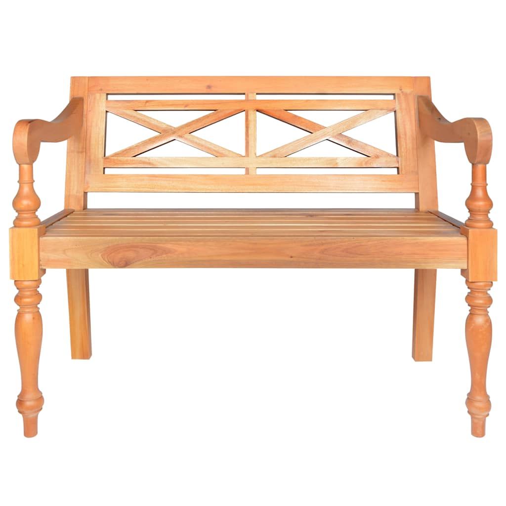 vidXL Panchina Batavia 98 cm Legno Massello di Mogano Marrone Chiaro vidaXL