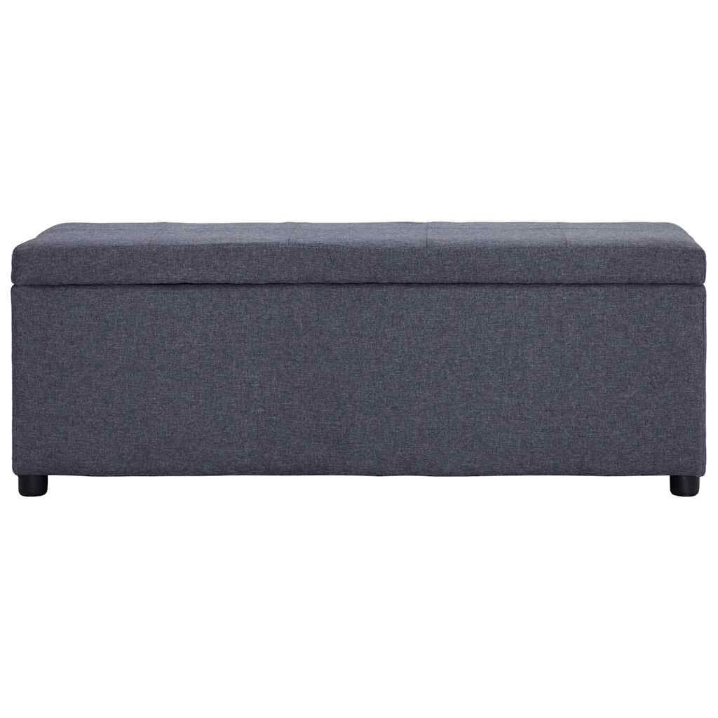 Panca con Vano Portaoggetti 116 cm Grigio Scuro in Poliestere vidaXL