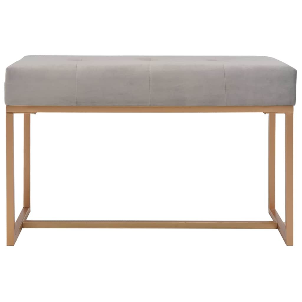 Panca 80 cm in Velluto Grigio vidaXL