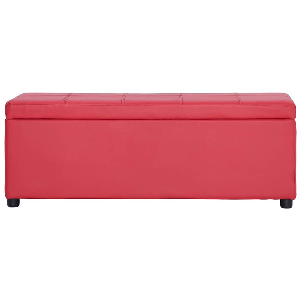 Panca con Vano Portaoggetti 116 cm Rosso in Similpelle vidaXL