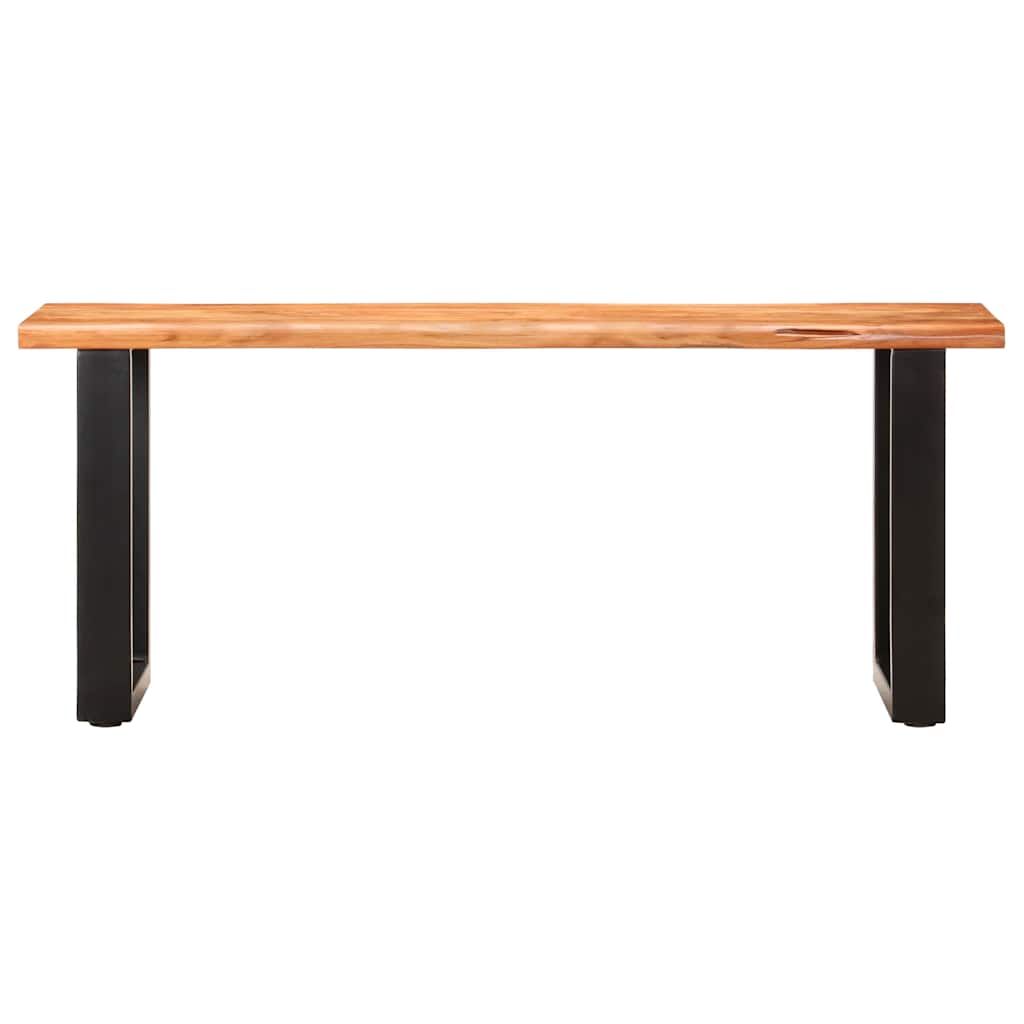 Panca con Bordi Vivi 110 cm in Legno Massello Acacia e Acciaio vidaXL