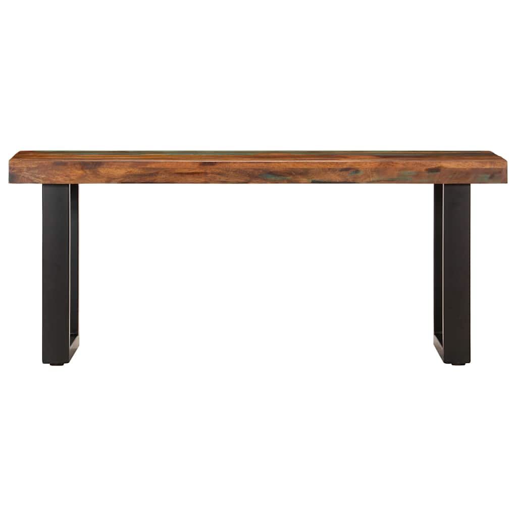 Panca 110 cm in Legno Massello di Recupero e Acciaio vidaXL