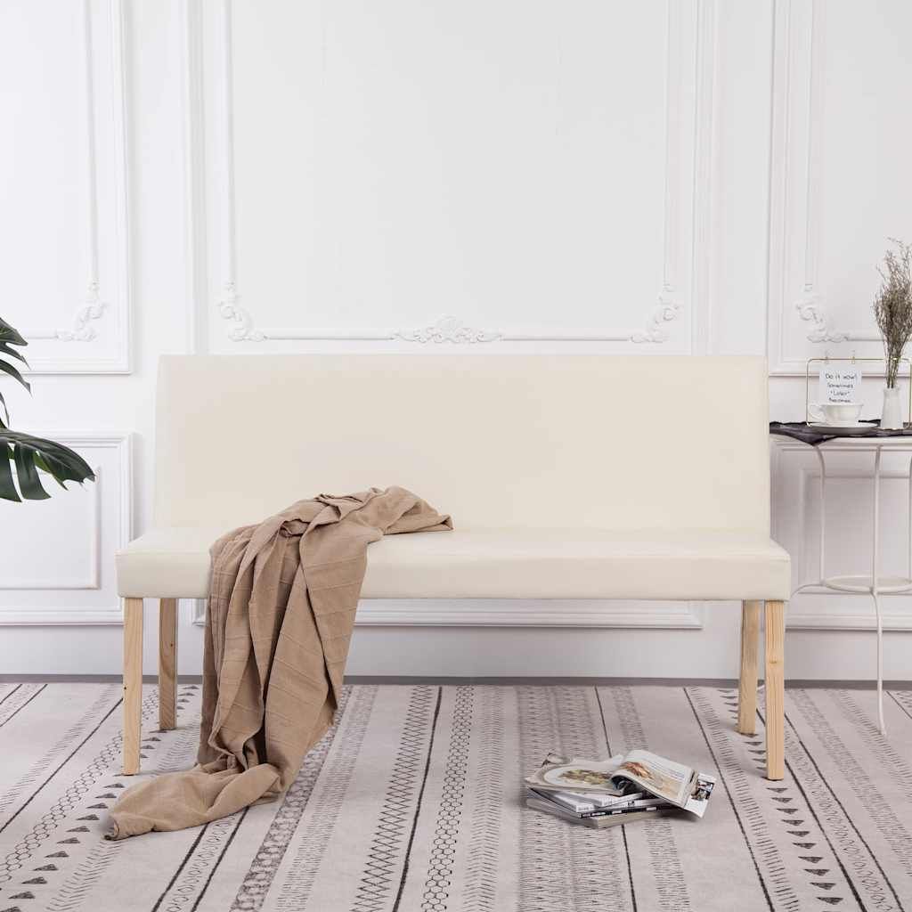 Panca 139,5 cm Crema in Similpelle vidaXL