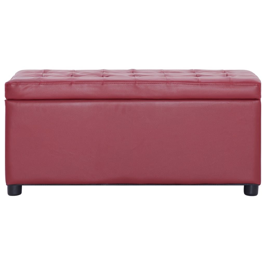Cassapanca 87,5 cm Rosso Vino in Similpelle vidaXL