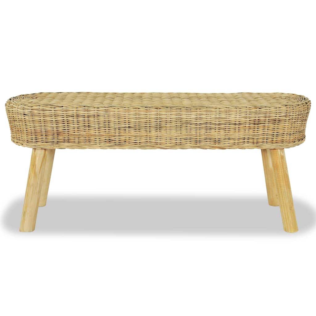 Panca da Ingresso 110x35x45 cm in Rattan Naturale vidaXL