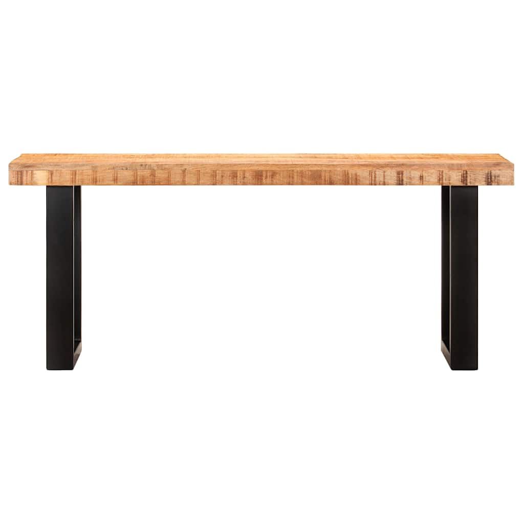 Panca 110 cm in Legno Massello di Mango e Acciaio vidaXL