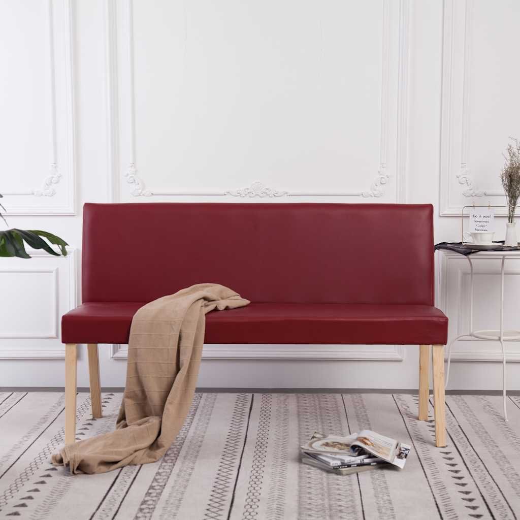 Panca 139,5 cm Rosso Vino in Similpelle vidaXL