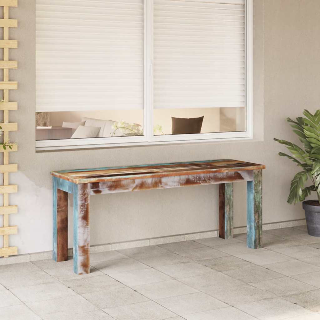 Panca in Legno Massello di Recupero 110x35x45 cm vidaXL