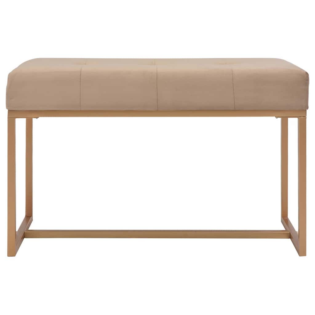 Panca 80 cm in Velluto Beige vidaXL