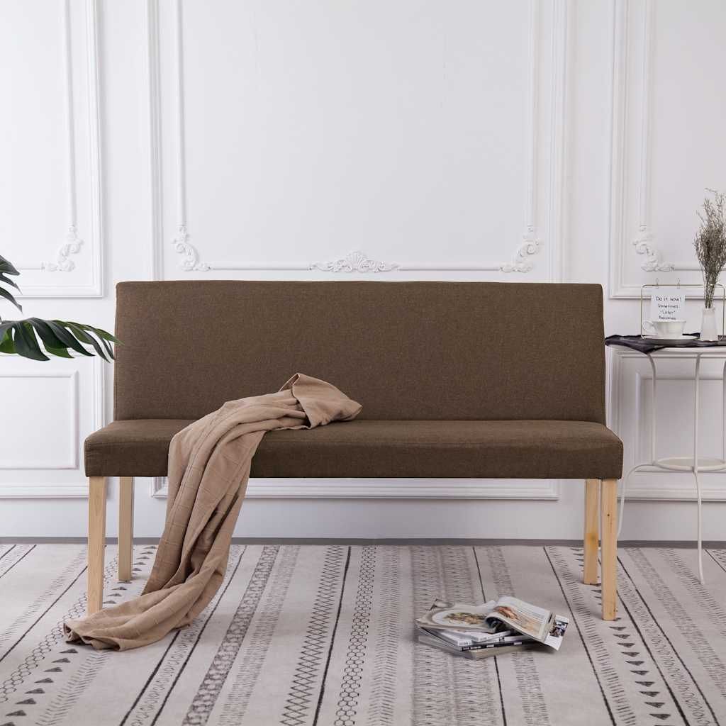 Panca 139,5 cm Marrone in Poliestere vidaXL