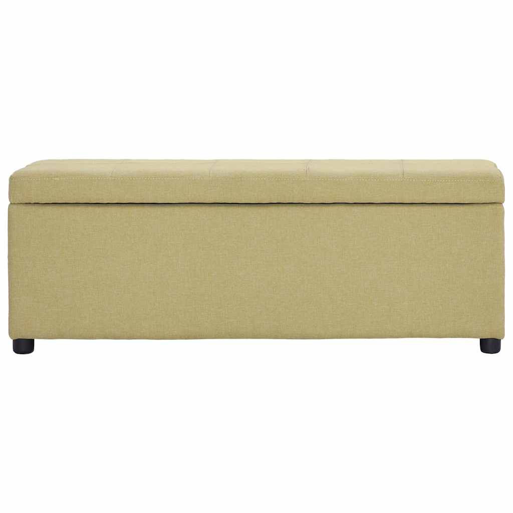 Panca con Vano Portaoggetti 116 cm Verde in Poliestere vidaXL