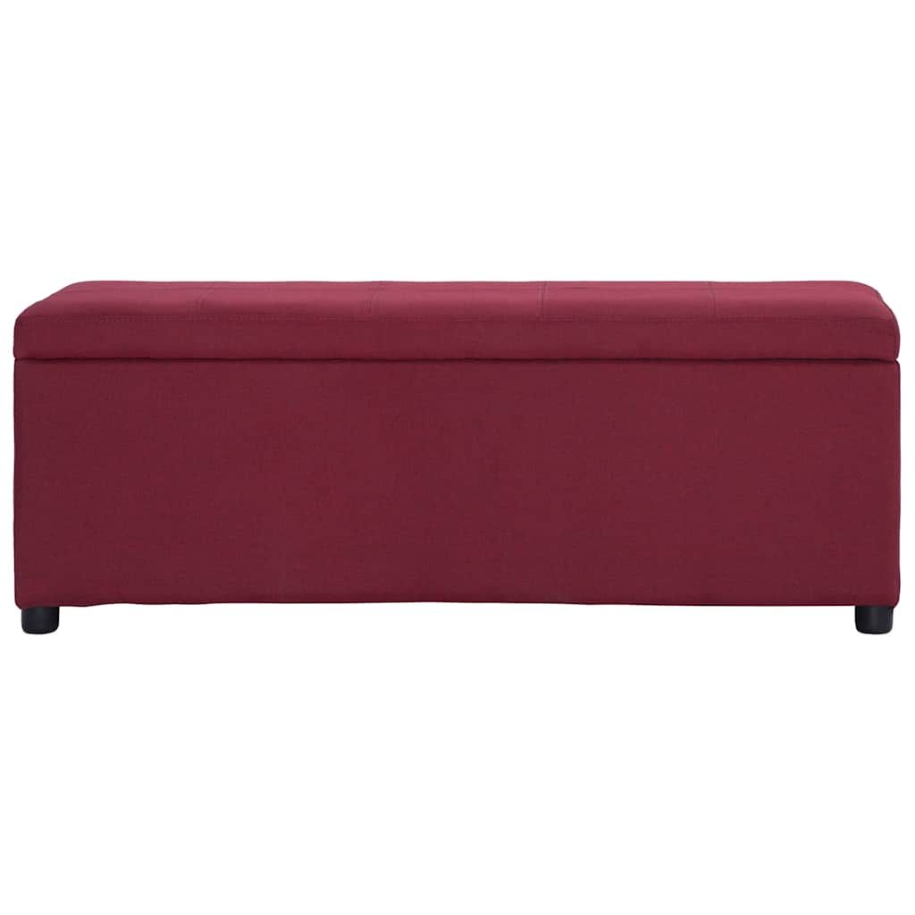 Panca con Vano Portaoggetti 116 cm Rosso Vino in Poliestere vidaXL