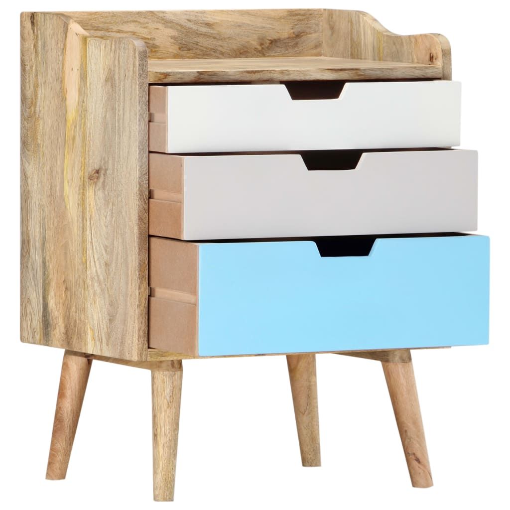 Comodino 47x35x63 cm in Legno Massello di Mango vidaXL