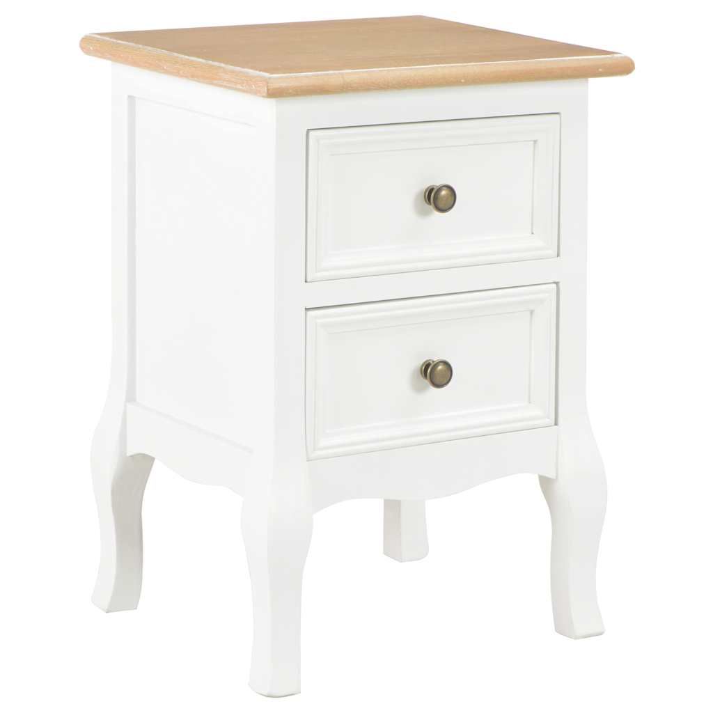 Comodini Bianchi 2 pz 35x30x49 cm in MDF vidaXL