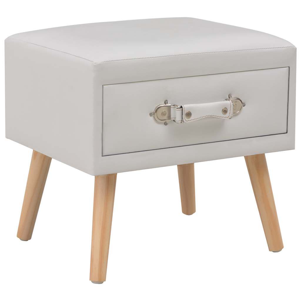 Comodini Bianchi 2 pz 40x35x40 cm in Similpelle vidaXL