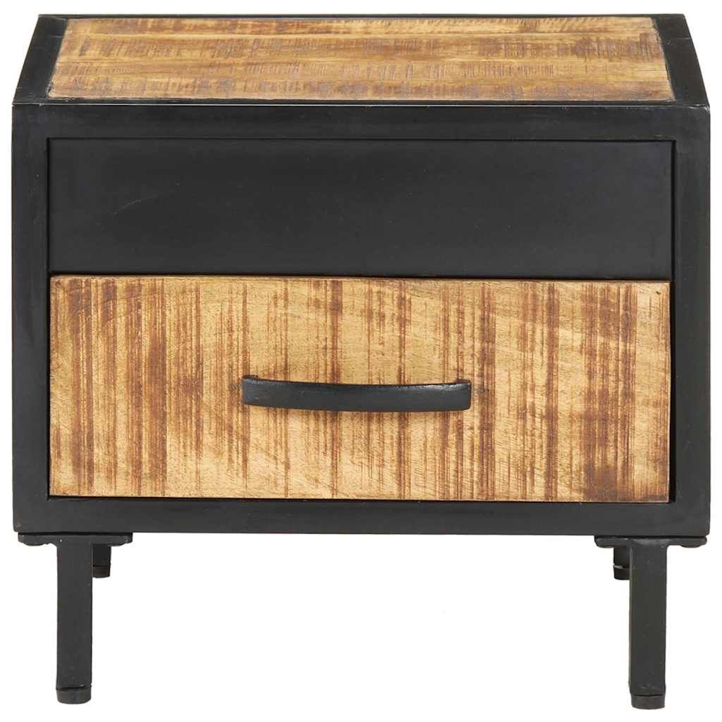 Comodino 40x40x35 cm in Legno di Mango Grezzo vidaXL