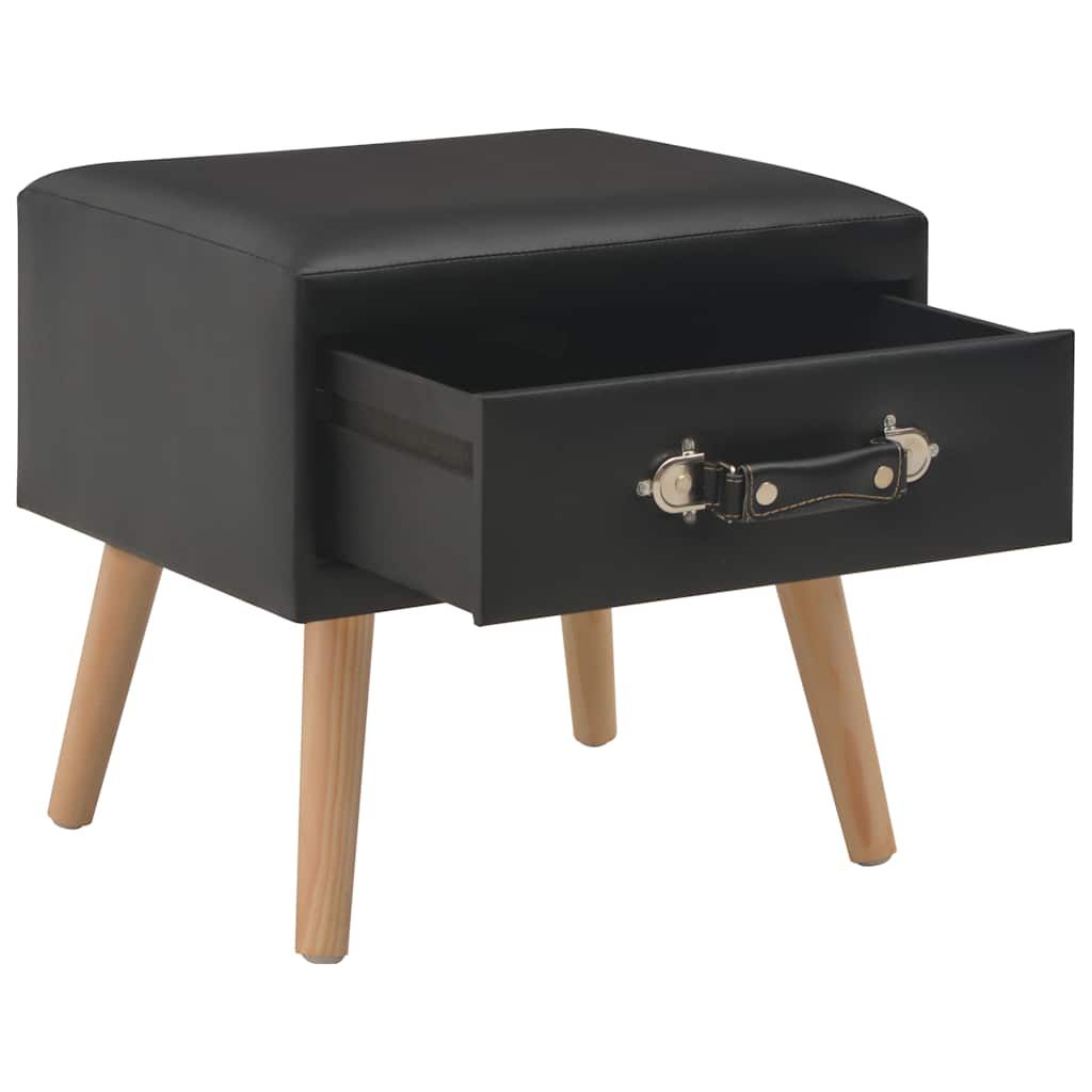 Comodino Nero 40x35x40 cm in Similpelle vidaXL