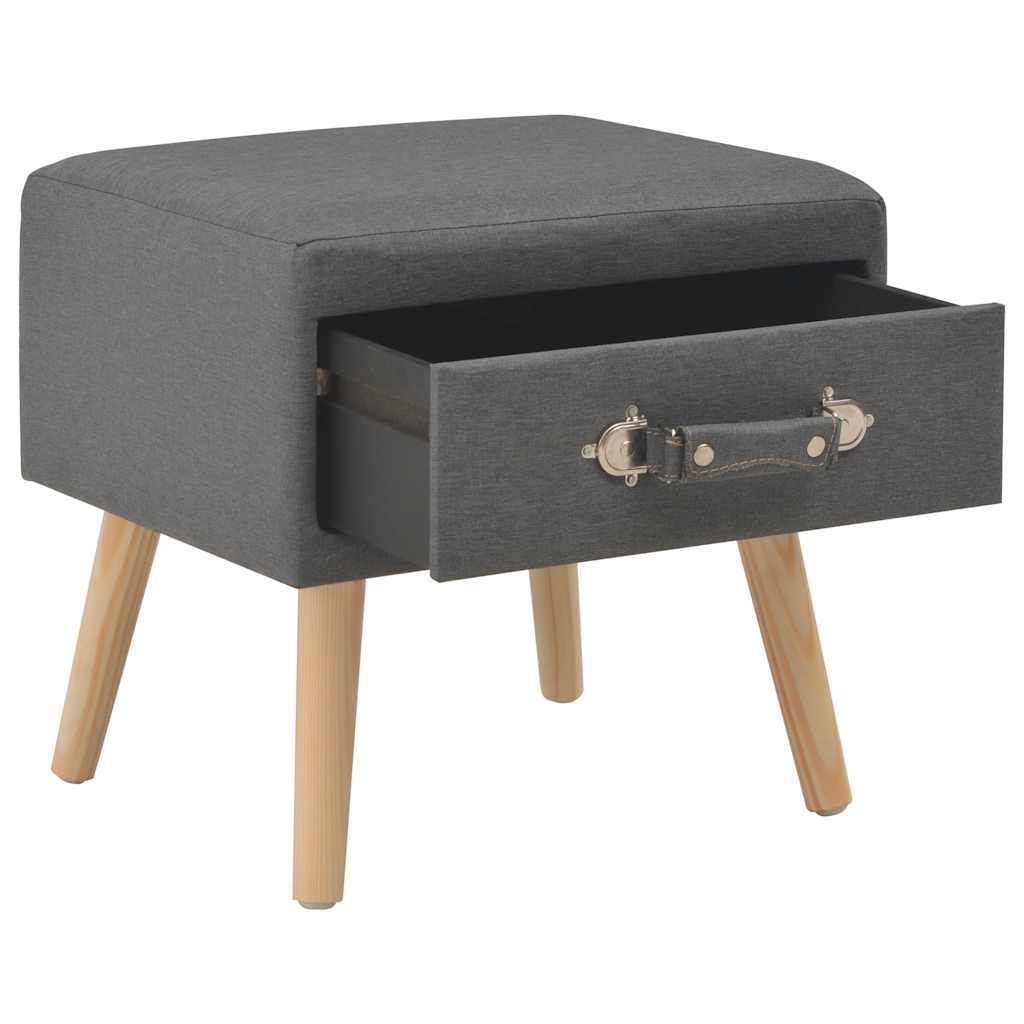 Comodino Grigio Scuro 40x35x40 cm in Tessuto vidaXL