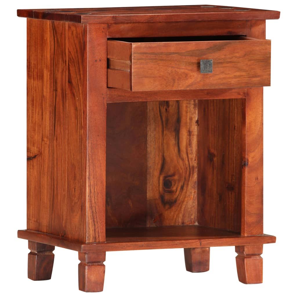 Comodino 40x30x50 cm in Legno Massello di Acacia vidaXL